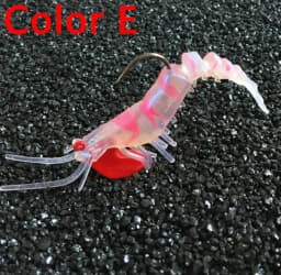 JYJ Soft Shrimp Lures Sea Fishing with Luminous Prawns Soft Bait Perch 7g 12g18g Sea Bass Shrimp bass Bait