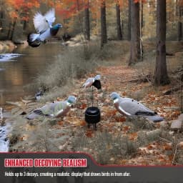 1PC Electric Flying Decoy Bird Pigeon/Dove Triple Arm Machine Rotary W/ Stakes Hunting Shooting Equipment Accessories