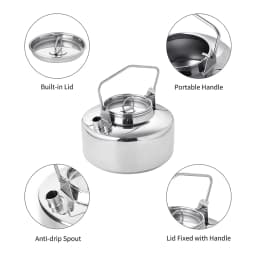 Fire Maple Antarcti Stainless Steel Backpacking Camping Kettle Bushcraft Outdoor Durable Teapot S304 0.6/1.0/1.2/1.5L 295g