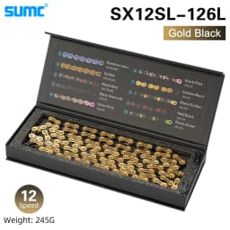 Bicycle Chain SUMC 12Speed Diamond Color Bike Chain MTB Mountain Road Bike UltraLight and Durable 12S Missing Link Chain 12V