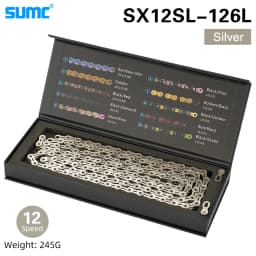 Bicycle Chain SUMC 12Speed Diamond Color Bike Chain MTB Mountain Road Bike UltraLight and Durable 12S Missing Link Chain 12V