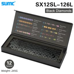 Bicycle Chain SUMC 12Speed Diamond Color Bike Chain MTB Mountain Road Bike UltraLight and Durable 12S Missing Link Chain 12V