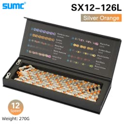 Bicycle Chain SUMC 12Speed Diamond Color Bike Chain MTB Mountain Road Bike UltraLight and Durable 12S Missing Link Chain 12V