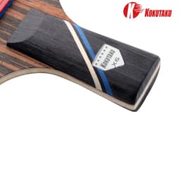 KOKUTAKU 2 Pcs 6 Star Ping Pong Paddle Set X6 Ebony Surface Carbon Table Tennis Racket with Bag for Adults