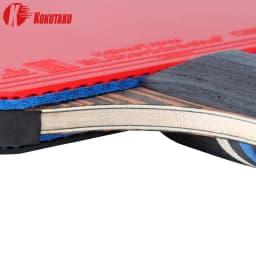 KOKUTAKU 2 Pcs 6 Star Ping Pong Paddle Set X6 Ebony Surface Carbon Table Tennis Racket with Bag for Adults