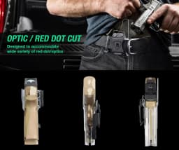 IWB Clear Holsters With Optic Cut&Claw,Only For G17/19 G43 G43X Taurus G2C,Not Fit G43X MOS or With Rail,Right Hand