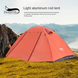 Desert Fox Outdoor Tent Single person Double layer Camping Aluminum Pole Professional Rainproof and Windproof Camping Tent Hikin