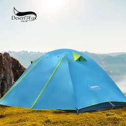 Desert Fox Outdoor Tent Single person Double layer Camping Aluminum Pole Professional Rainproof and Windproof Camping Tent Hikin