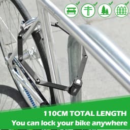 Etook Bicycle Folding Lock Lengthen Anti Theft Heavy Duty Strong Foldable Lock For E Bike Scooter Motorcycle Patented Bracket
