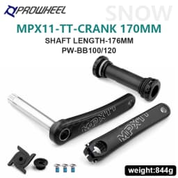 PROWHEEL Snow Bike Crankset Snow Bike Fatbike Crankset 176/192 mm Bottom Bracket Compatible for SRAM