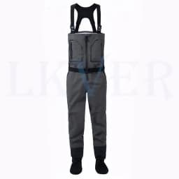 New Men's Fishing Chest High Quality Waders Waterproof Breathable One-piece Pants With Neoprene Socks For Enjoy WM2