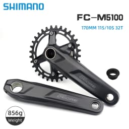 Original SHIMANO DEORE FC M5100 Crankset 1x11 Speed MTB 34/36T Crank WUZEI Chainring BB MT501/MT500/BB52 for Saint MTB Crankset