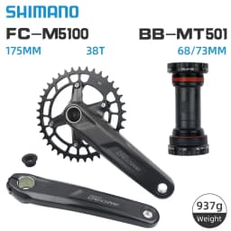 Original SHIMANO DEORE FC M5100 Crankset 1x11 Speed MTB 34/36T Crank WUZEI Chainring BB MT501/MT500/BB52 for Saint MTB Crankset