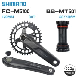 Original SHIMANO DEORE FC M5100 Crankset 1x11 Speed MTB 34/36T Crank WUZEI Chainring BB MT501/MT500/BB52 for Saint MTB Crankset