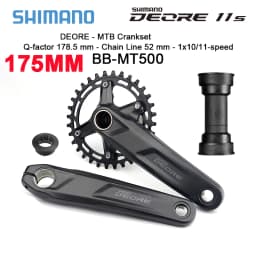 Original SHIMANO DEORE FC M5100 Crankset 1x11 Speed MTB 34/36T Crank WUZEI Chainring BB MT501/MT500/BB52 for Saint MTB Crankset