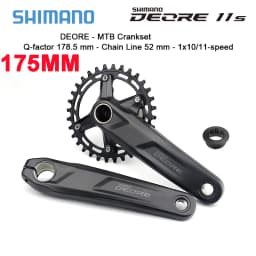 Original SHIMANO DEORE FC M5100 Crankset 1x11 Speed MTB 34/36T Crank WUZEI Chainring BB MT501/MT500/BB52 for Saint MTB Crankset