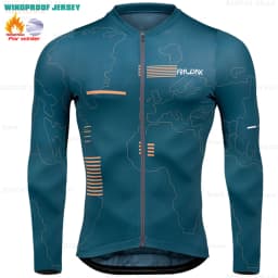 2025 Raudax Winter Cycling Thermal Fleece Clothing Sets Top Cycling Jersey Sport Bike MTB Riding Clothing Warm Jackets For Man