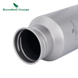 Boundless Voyage Wide Mouth Titanium Bottle with Lid Leak-Proof Camping Sports Water Bottle Single Layer Flask, 400/550/750ML
