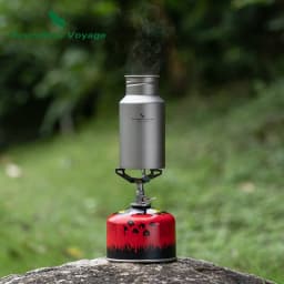 Boundless Voyage Wide Mouth Titanium Bottle with Lid Leak-Proof Camping Sports Water Bottle Single Layer Flask, 400/550/750ML