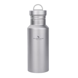 Boundless Voyage Wide Mouth Titanium Bottle with Lid Leak-Proof Camping Sports Water Bottle Single Layer Flask, 400/550/750ML