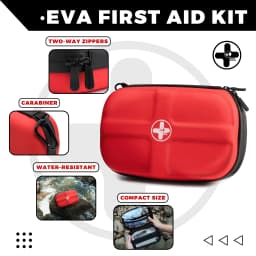 RHINO RESCUE Mini First Aid Kit Small Waterproof Portable Emergency Kit Camping Essentials, With 106 Items For Travel, Home, Car