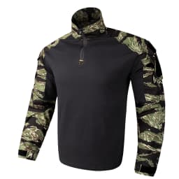 KRYDEX Combat G3 Shirt Tactical Hunting Outdoor Clothes Shirt with Elbow Pads Tiger Stripes Camo Ranger Green Gen3 Shirt