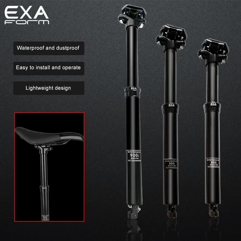 Kindshock KS EXA 900i Hydraulic Drop Post Seat Seatpost Mountain Bike Wire Control Lift Seat Tube Internal Routing Seat Post