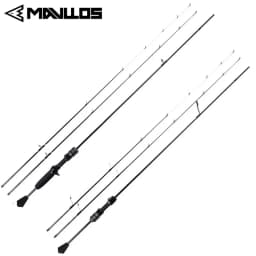 Mavllos Delicacy Light Carbon Fishing Rod Lure 0.6-8g Line 2-6lb Hollow + Solid 2 Tips Carbon BFS Casting Fishing Spinning Rod