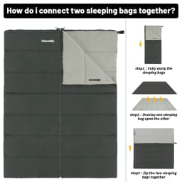Naturehike Camping Sleeping Bag Spliced Waterproof Ultralight Double Quilt Washable Hiking 3 Season Outdoor House Sleeping Bag