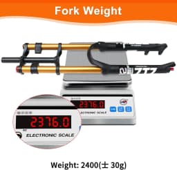ZTZ Bike Cycling Suspension Fork 26/27.5/2 Inch for Sport Mountain DH Air Double Shoulder Downhill Replacement Bicycle Parts