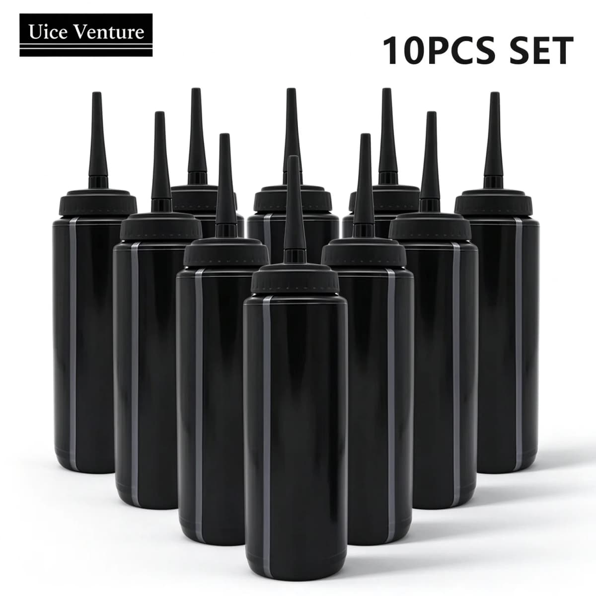 Ice Hockey Bottle Bucket 10pcs Hockey Water Bottle 1000ml Team Sports Bottle BPA Free For Ice Hockey Lacrosse Football Equipment