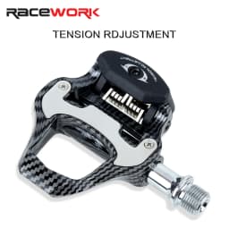 RACEWORK Ultra Light Road Bike Pedal Carbon Fiber Self-Locking For Shimano SPD Compatible Bike Professional Pedals with Bearings