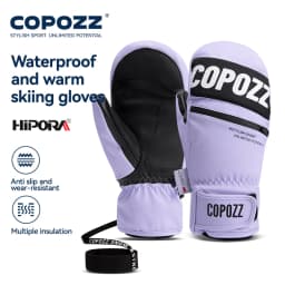 COPOZZ New Upgrade Thicken Ski Gloves Winter Men Women 3M Thinsulate Thermal Snowboard Gloves Waterproof Warm Mittens Ski Gloves