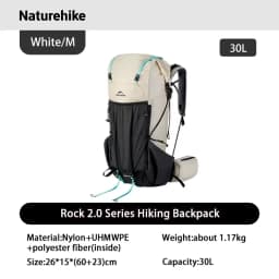 Naturehike Rock 2.0 Hiking Backpack 30L/45L/60L Camping Rucksack Outdoor Travel Trekking Specialised Shoulder Bag Rain Cover