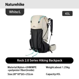 Naturehike Rock 2.0 Hiking Backpack 30L/45L/60L Camping Rucksack Outdoor Travel Trekking Specialised Shoulder Bag Rain Cover