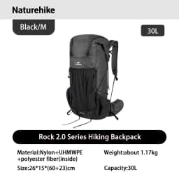 Naturehike Rock 2.0 Hiking Backpack 30L/45L/60L Camping Rucksack Outdoor Travel Trekking Specialised Shoulder Bag Rain Cover