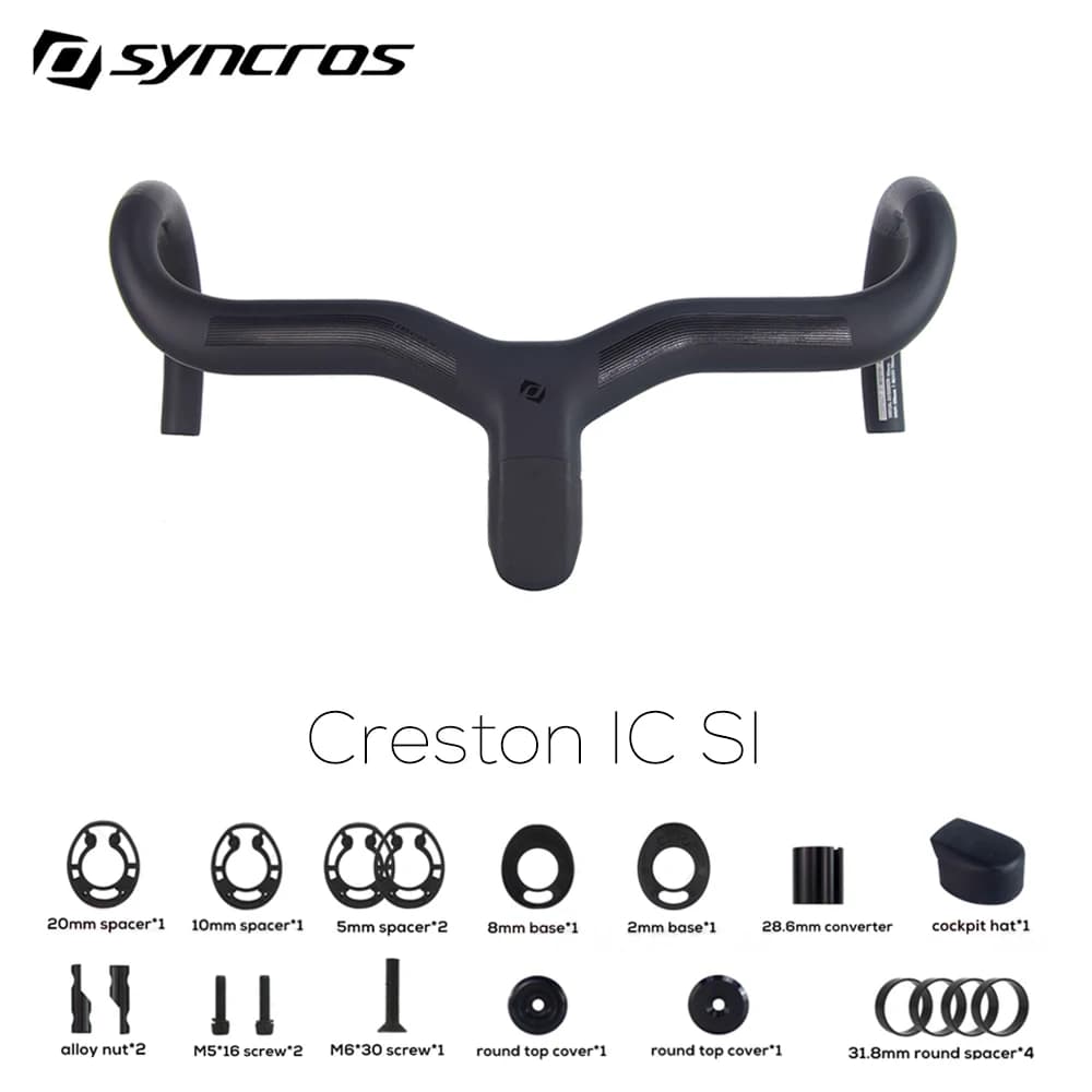 SYNCROS Road Bicycle Handlebar Creston IC SL OEM Integrated Cables for Mechanical and Electronic Equipment IC Cockpit
