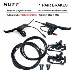 NUTT A5-D Electric MTB Bike Scooter Hydraulic Brake 140 160 180mm for Mini Kugoo G Booster ES3 Dualtron Ultra Speedway Zero X10