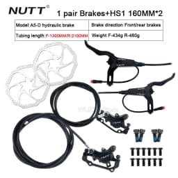 NUTT A5-D Electric MTB Bike Scooter Hydraulic Brake 140 160 180mm for Mini Kugoo G Booster ES3 Dualtron Ultra Speedway Zero X10