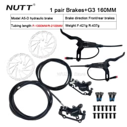 NUTT A5-D Electric MTB Bike Scooter Hydraulic Brake 140 160 180mm for Mini Kugoo G Booster ES3 Dualtron Ultra Speedway Zero X10