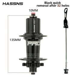 HASSNS Pro 7 36H Rear Hub Bearing 36Holes Freehub MTB Bike 32H Rear Hub for Four Palin 7-12Speed Noisy Cube Bicycle 6 Pawl Hubs
