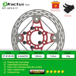 KACTUS Ultralight Bicycle Disc Brake Rotor 140/160mm Center Lock Thicken AL7505 Fast Cooling Disc Float Brake for Road MTB EBike