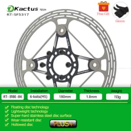 KACTUS Ultralight Bicycle Disc Brake Rotor 140/160mm Center Lock Thicken AL7505 Fast Cooling Disc Float Brake for Road MTB EBike