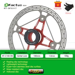 KACTUS Ultralight Bicycle Disc Brake Rotor 140/160mm Center Lock Thicken AL7505 Fast Cooling Disc Float Brake for Road MTB EBike