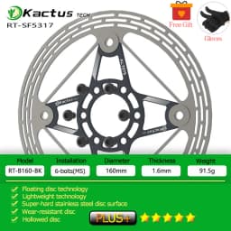 KACTUS Ultralight Bicycle Disc Brake Rotor 140/160mm Center Lock Thicken AL7505 Fast Cooling Disc Float Brake for Road MTB EBike