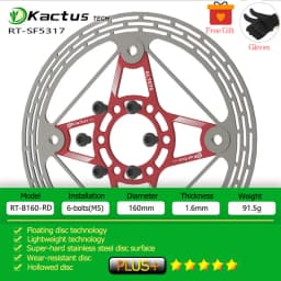KACTUS Ultralight Bicycle Disc Brake Rotor 140/160mm Center Lock Thicken AL7505 Fast Cooling Disc Float Brake for Road MTB EBike