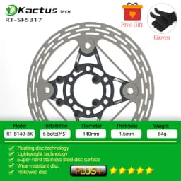 KACTUS Ultralight Bicycle Disc Brake Rotor 140/160mm Center Lock Thicken AL7505 Fast Cooling Disc Float Brake for Road MTB EBike