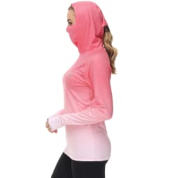 Bassdash Women Fishing Hoodie UPF 50+ Shirt With Face Mask Thumb Holes Hiking Biking Casual Wear Keep Dry Breathable FS23W