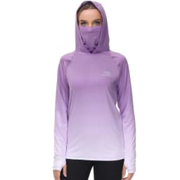 Bassdash Women Fishing Hoodie UPF 50+ Shirt With Face Mask Thumb Holes Hiking Biking Casual Wear Keep Dry Breathable FS23W