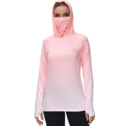 Bassdash Women Fishing Hoodie UPF 50+ Shirt With Face Mask Thumb Holes Hiking Biking Casual Wear Keep Dry Breathable FS23W